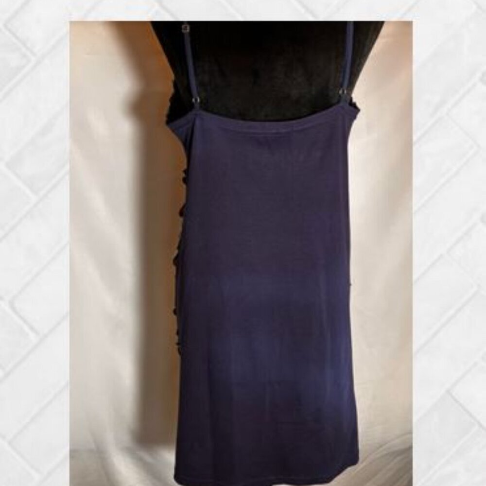 Sexy Sequin Slip Dress in Navy with Scallop Motif  EUC  Size Large - Picture 2 of 13
